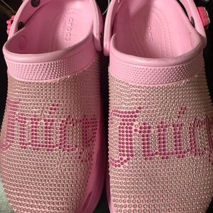 Juicy Couture Pink Embellished Clogs